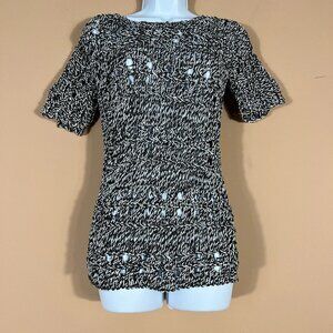 Derek Lam Printed Scoop Neck Sweater